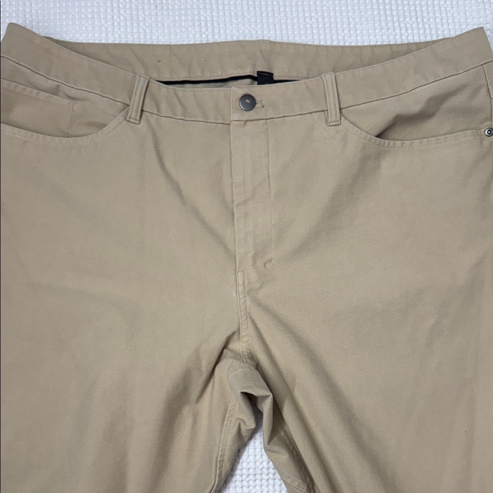 Men's Khaki lululemon Stretch Chino Pants - Versatile Everyday Style - 40